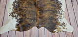 New Cowhide Rugs Speckled TriColor 75 X 68 Inches