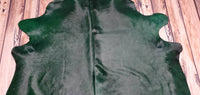 Large Dyed Green Cowhide Rug