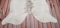Grey And White Cowhide Rug 7.6ft x 6.25ft