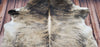 Large Brazilian Grey Tricolor Brindle Cowhide Rug 6.6ft x 6.2ft
