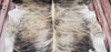 Large Brazilian Grey Tricolor Brindle Cowhide Rug 6.6ft x 6.2ft