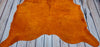 Dyed Orange Cowhide Rug 6ft x 5.5ft