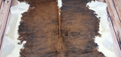 Beautiful Large Cow Skin Rug Tricolor 7ft x 6ft