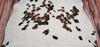 Speckled Brown White Cowhide Rug 7ft x 6.6ft