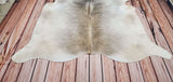 Light Grey Cowhide Rug 82 x 72 Inches