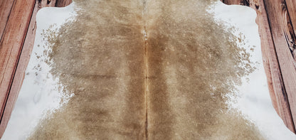 Large Champagne Cowhide Rug 82 X 74 Inches