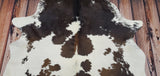Cowhide Rug Brown White 7ft x 6ft