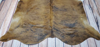 Natural Cowhide Rug Brown Brindle 6.9ft x 6.7ft