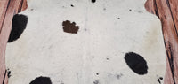 Speckled Brazilian cowhide rug 7.5ft x 6.5ft