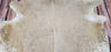 Medium Solid Beige Cowhide Rug 6.4ft x 6ft