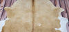 Natural Light Brown Cowhide Rug 7ft x 6ft