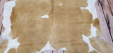 Natural Light Brown Cowhide Rug 7ft x 6ft