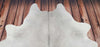 Large Cowhide Rug Grey Ivory 7ft x 6ft