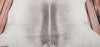 Large Cowhide Rug Grey Ivory 7ft x 6ft