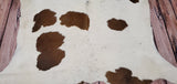 Natural Cowhide Rug Brown White 7ft x 6ft