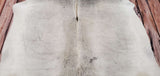 Exotic Light Grey Ivory Cowhide Rug 7.7ft x 7ft