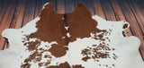 Salt Pepper Brown White Cowhide Rug 7.6ft X 7ft