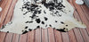 Large Tricolor Cowhide Rug 7.3ft x 7.3ft