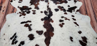 Spotted TriColor Cowhide Rug 7ft x 6.6ft