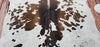 Large Cowhide Area Rug Tricolor 7.5ft x 7ft
