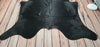 Brazilian Exotic Black Cowhide Rug 7.8ft x 6.5ft