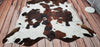 Large Tricolor Brazilian Cowhide Rug 6.6ft X 6.5ft