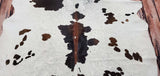 Cowhide Rug TriColor Brazilian Real 6.5ft x 6.4ft