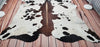 Brazilian Cowhide Rug TriColor 7.8ft x 7ft