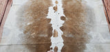 Brown White Cowhide Rug 7ft x 6.2ft