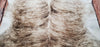Genuine Light Tan Brindle Cowhide Rug 6.6ft x 6.5ft