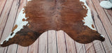 Exotic Chocolate Brown Cowhide Rug 7ft X 6ft
