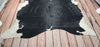 Large Black White Cowhide Rug 6.6ft x 6.6ft