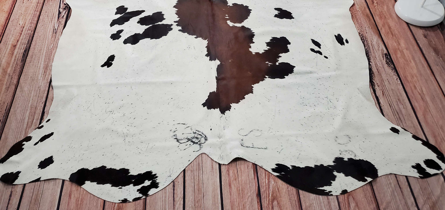 Large Spotted Cowhide Rug 7.3ft x 6.5ft