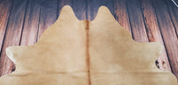 Light Beige Brown Cowhide Rug 6ft x 6ft