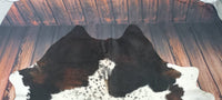 Tricolor Brazilian Cowhide Rug 7ft x 6.1ft