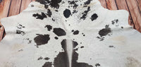 Grey And White Cowhide Rug 7.3ft x 6.6ft