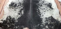 Brazilian black and white cowhide rug 8.4ft x 7.4ft