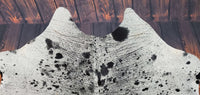 Real Cowhide Rug Black White Salt Pepper 7.3ft x 6.5ft