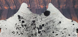 Real Cowhide Rug Black White Salt Pepper 7.3ft x 6.5ft