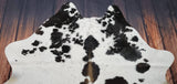 New Cowhide Rug Spotted Tricolor 6.7ft x 6ft