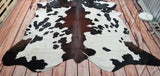 Extra Large Tricolor Cowhide Rug  7.7ft x 7ft
