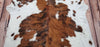 Spotted Tricolor Cowhide Rug Brown White 6.3ft x 6ft