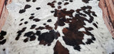 Speckled Dark Brown Cowhide Rugs 7ft x 6.8ft