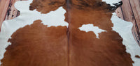 Tricolor Cow Skin Rug 7.5ft x 7ft