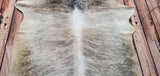 genuine light tan brindle cowhide rug 6.4ft x 5.3ft