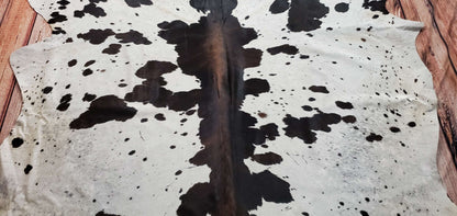 Dark Speckled Cowhide Rug 7.5ft x 7ft