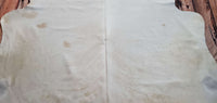 Butter Cream Cowhide Rug 7.7ft x 6.8ft