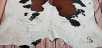 Natural Brazilian Spotted Cowhide Rug 7.6ft x 6.5ft