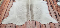Grey Taupe Cowhide Rug 7.3ft x 6.4ft