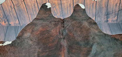 Extra Large Dark cowhide Rug 8.9ft x 7ft